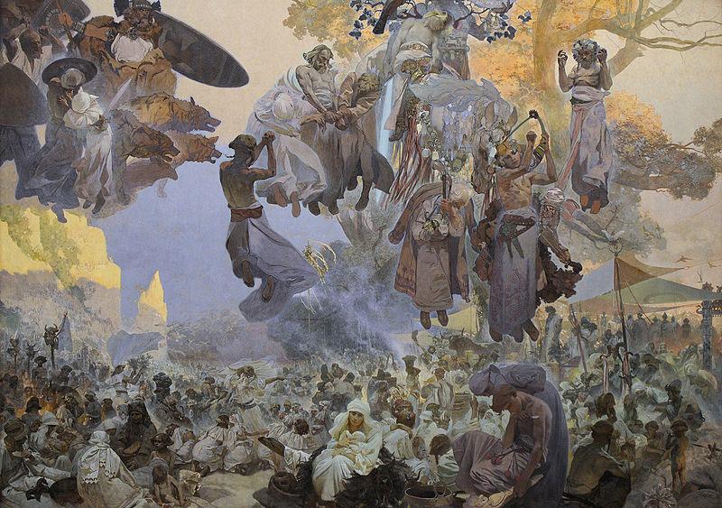 Alfons Mucha The Celebration of Svantovit: When Gods Are at War, Salvation is in the Art Norge oil painting art